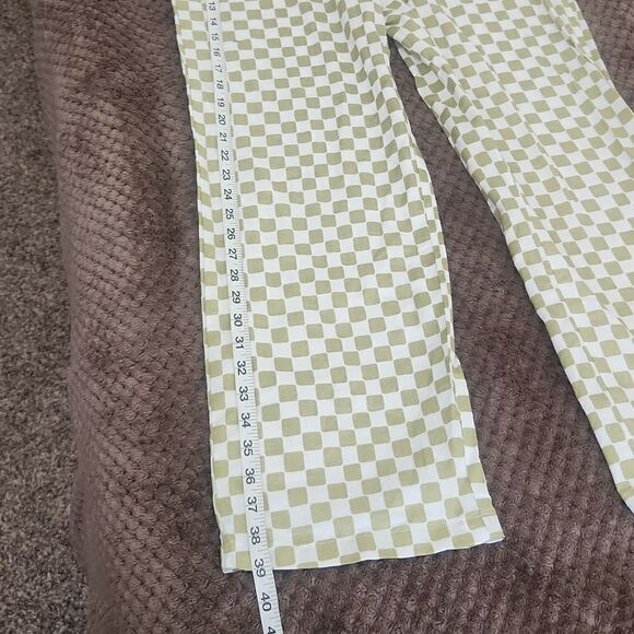 Mod Ref Green and White Checkered Straight Leg Pants - Picture 7 of 7